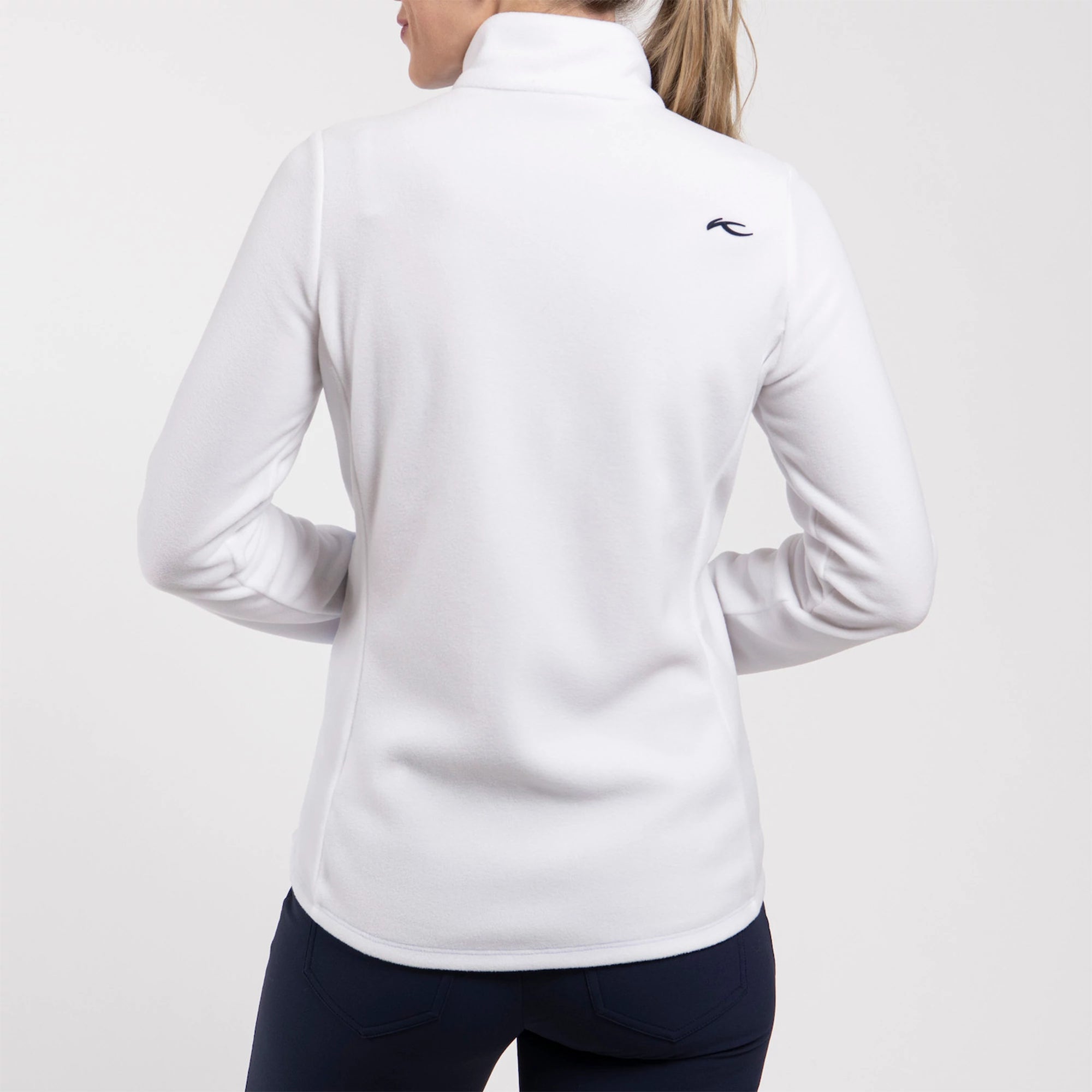 KJUS Lucerne Italian Fleece Ladies Golf Jacket White/Reflection
